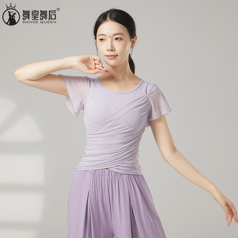 古典舞服上衣舞蹈短袖短款舞蹈服