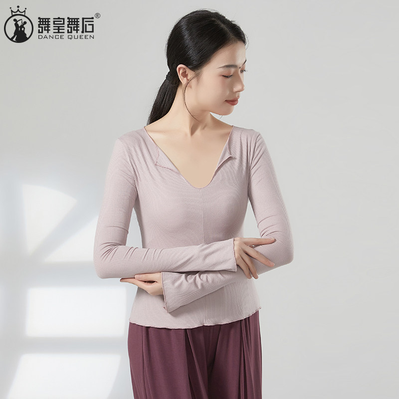 舞蹈服长袖上衣古典舞形体训练服