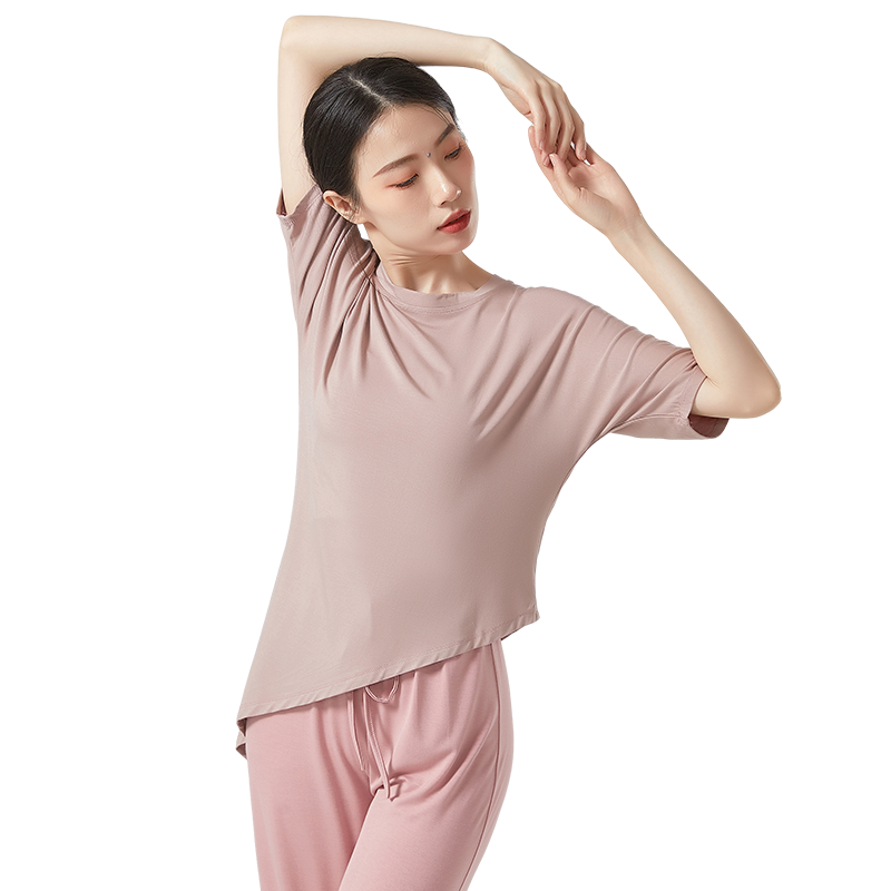 宽松舞蹈服上衣短袖白色T恤女
