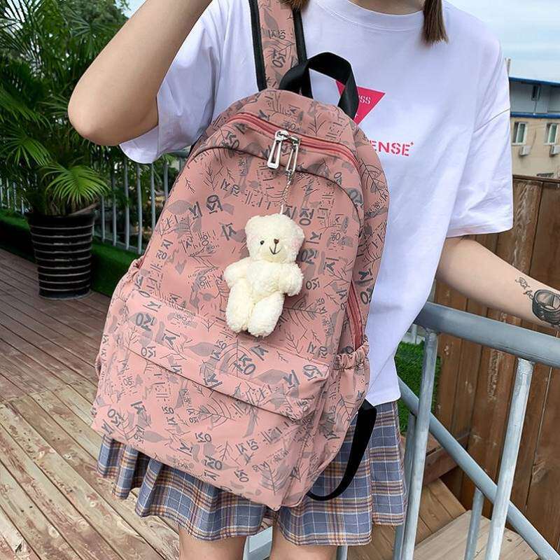 背包女2020新款学生韩版古风书包小学初中高中生ins双肩帆布潮流