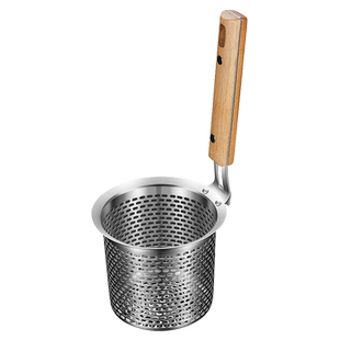 火锅漏勺304不锈钢家用涮肉神器带挂钩汤粉篱捞面勺漏网油炸网篮