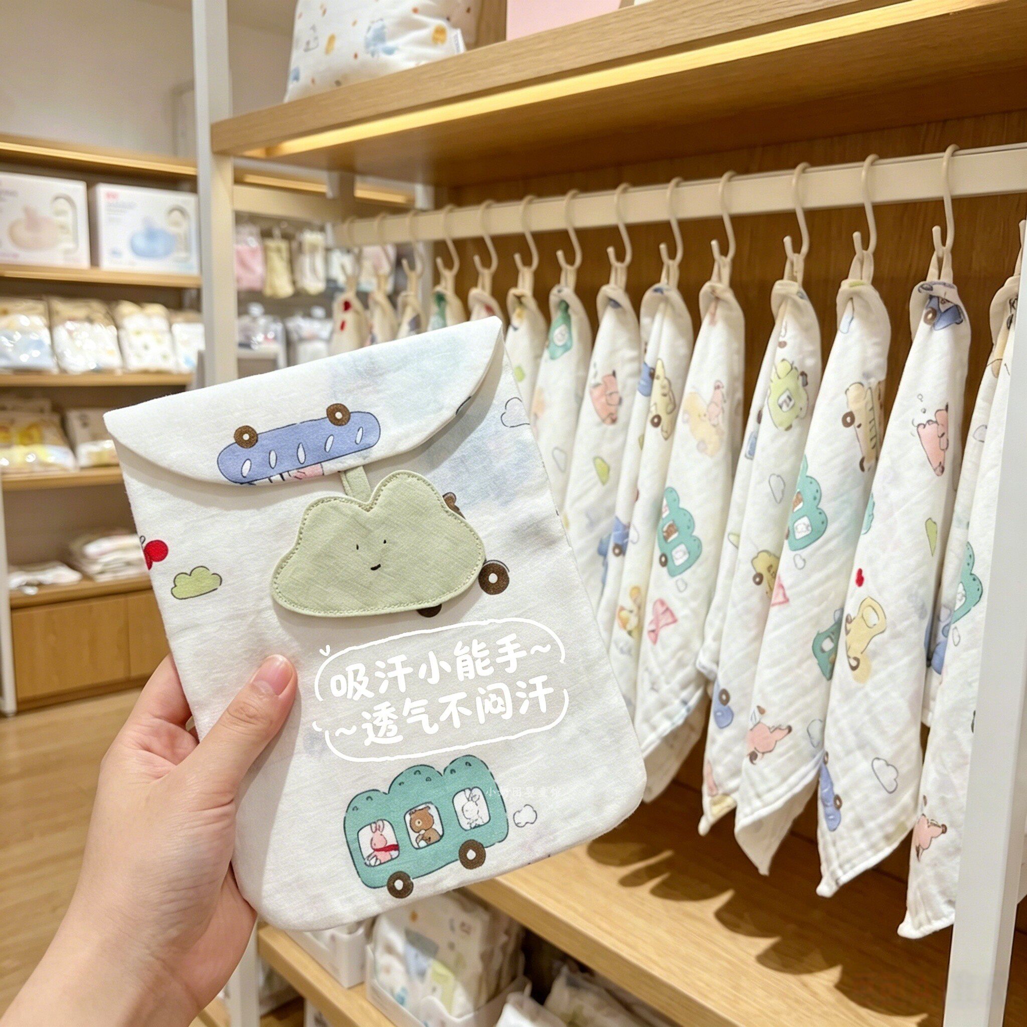 儿童棉纱吸汗巾a类幼园大