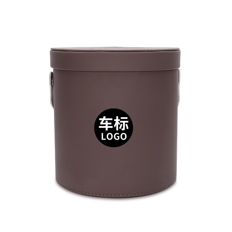 保时捷车载皮革垃圾桶多功能纳桶