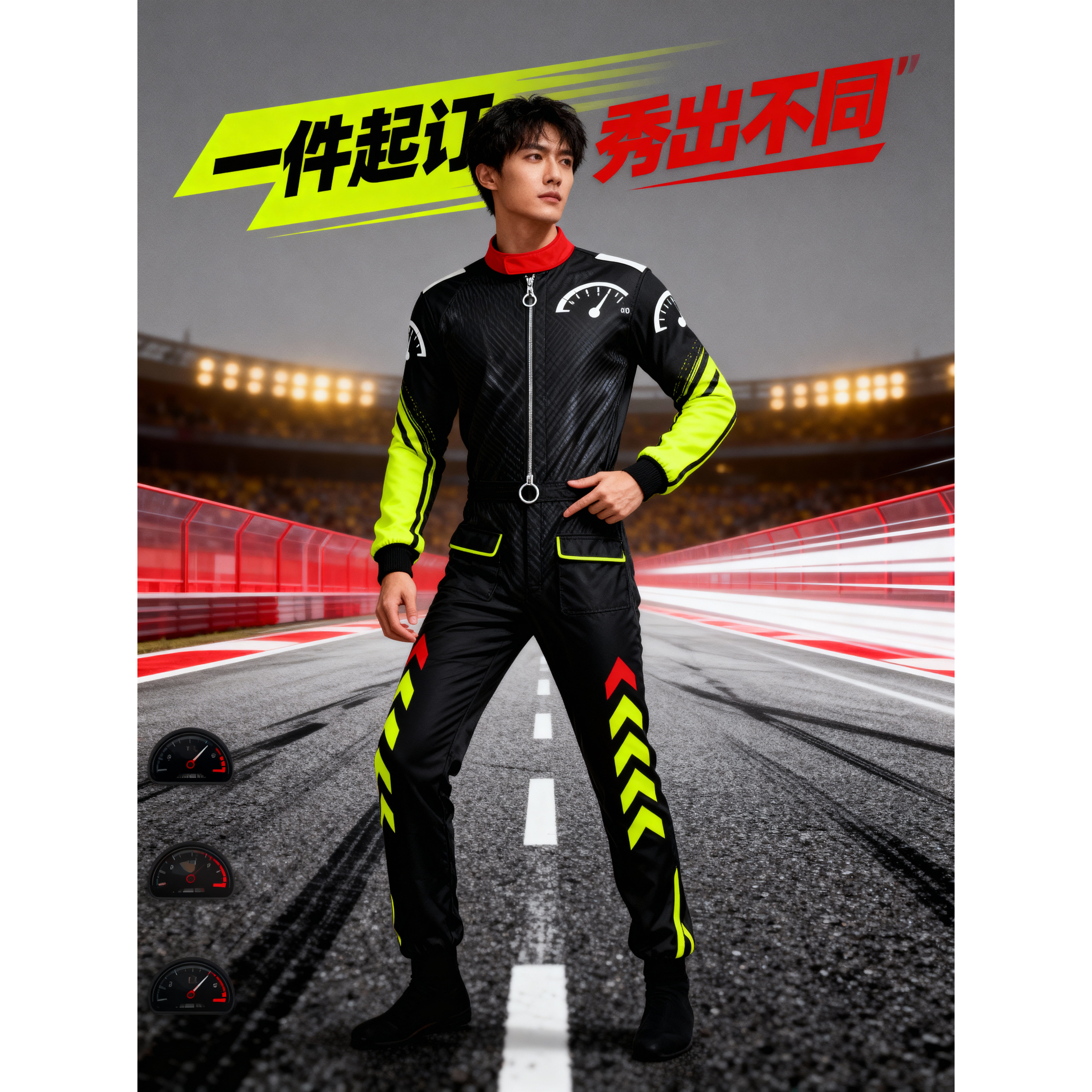 机车竞技赛车服男女成人款专业阻赛车服
