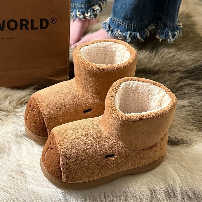 卡皮巴拉雪地靴女款冬季户外穿保暖防滑厚底加绒中筒棉靴子棉鞋女,女鞋,时尚雪地靴,淘宝优惠券,粉丝福利购,淘宝优惠卷