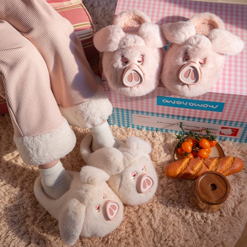 小猪棉拖鞋女冬季2025新款室内家居防滑情侣可爱保暖毛绒拖鞋冬天,女鞋,棉鞋,淘宝优惠券,粉丝福利购,淘宝优惠卷