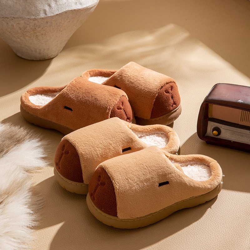 2025新款卡皮巴拉毛绒拖鞋女士秋冬季室内保暖居家毛毛棉拖鞋女,女鞋,棉鞋,淘宝优惠券,粉丝福利购,淘宝优惠卷