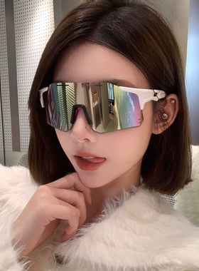 墨镜女骑行防紫外线炫彩滑雪护目镜男运动登山高级感新款太阳眼镜