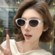 2026新款 高级感墨镜女款 果冻白色防紫外线遮阳方圆脸猫眼太阳眼镜