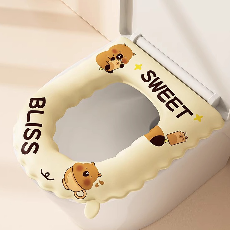 卡皮巴拉马桶坐垫可水洗