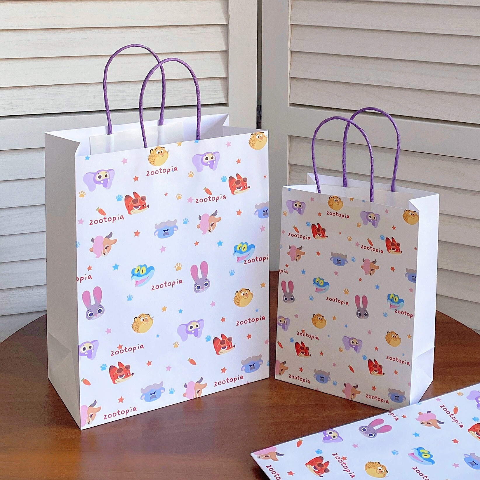 尼克朱迪礼品袋可爱高颜值派对手提纸袋零食糖果袋生日礼物包装袋