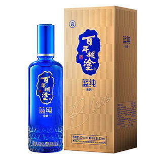 百年糊涂52度蓝纯金装礼盒装白酒500mL