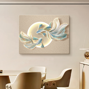 锦鲤电表箱装饰画轻奢高级感配电箱强电闸盒开关遮挡挂画2025新款