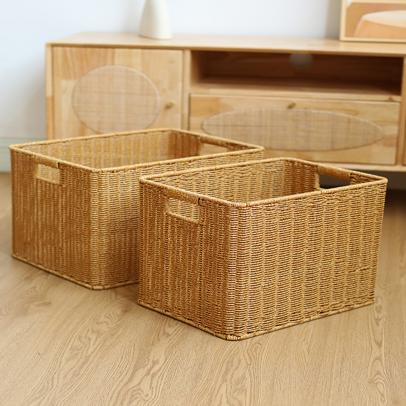 桂味源收纳筐仿藤编织