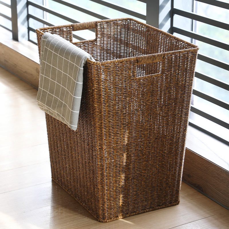桂味源脏衣服收纳筐塑料仿藤编
