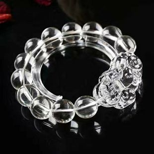 【买一赠六】白晶本命年男女款貔貅手链手串新款特价饰品情侣流行