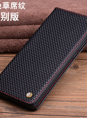 适用于OPPO Reno14/15pro保护套翻盖高档真皮Rneo13/12/11/10pro手机壳全包防摔时尚真皮支架新款高端商务