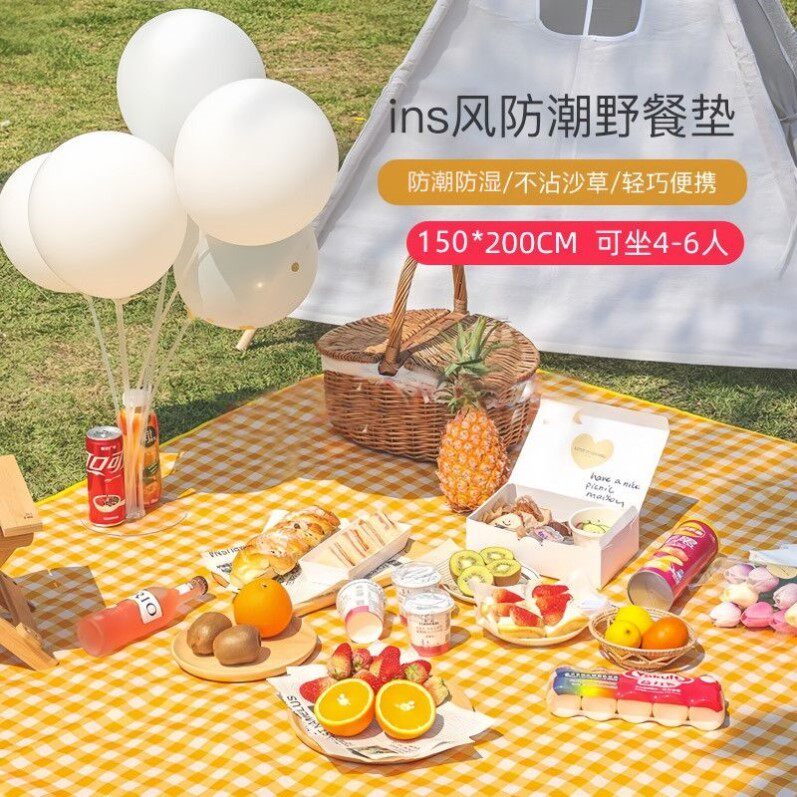 野餐垫户外地垫防潮垫帐篷加厚垫子野外防水布草地铺垫沙滩露营垫
