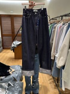 现货～GILLI韩国正品小众设计师品牌2026春款高腰显瘦直筒牛仔裤