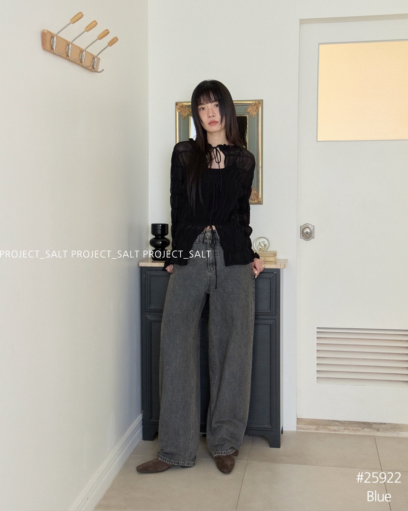 韩国正品直筒显瘦百搭牛仔长裤女