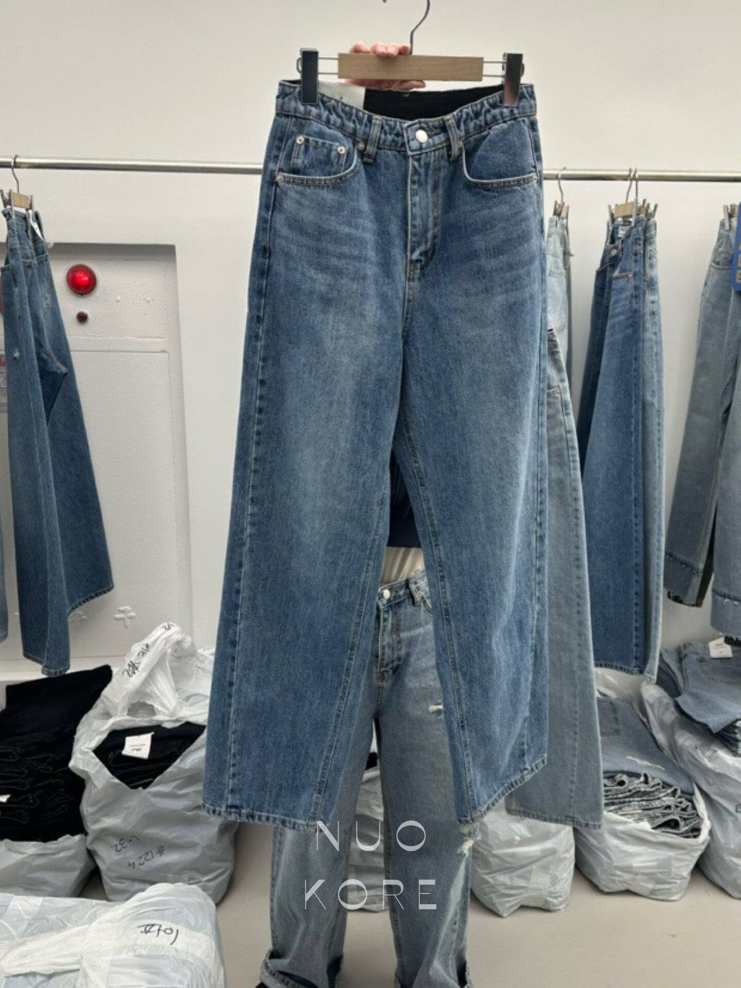 现货～PAI韩国正品小众设计师品牌2026春款高腰百搭直筒牛仔裤女