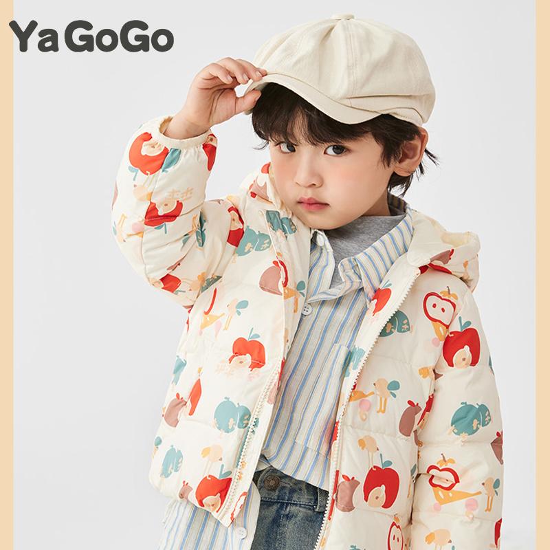 50%鸭绒儿童两面穿羽绒服