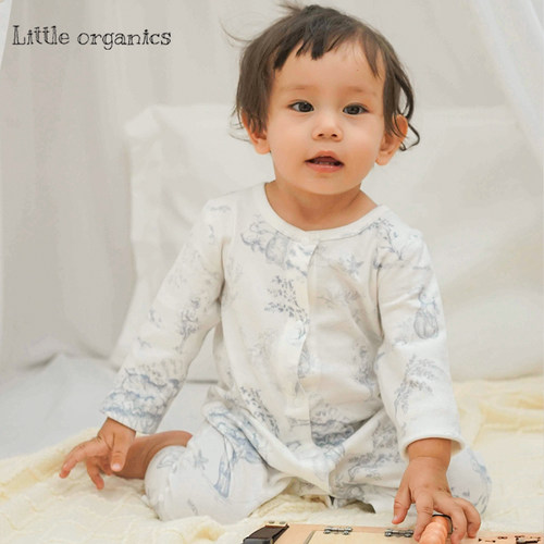 清仓LittleOrganics婴儿儿衣服连体衣四季款有机棉纯棉新生儿爬服