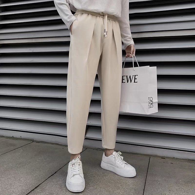 秋冬季ins潮牌灯芯绒休闲裤子男士痞帅炸街小脚九分裤配马丁靴的,男装,休闲裤,淘宝优惠券,粉丝福利购,淘宝优惠卷