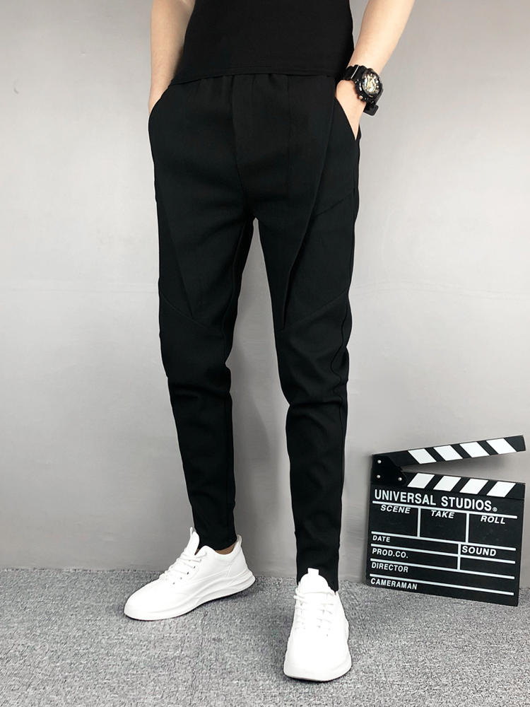 韩版潮流修身小脚休闲裤