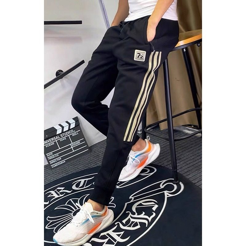 秋冬季高档潮牌束脚休闲运动裤子男士百搭修身卫裤加绒加厚哈伦裤,男装,卫裤,淘宝优惠券,粉丝福利购,淘宝优惠卷