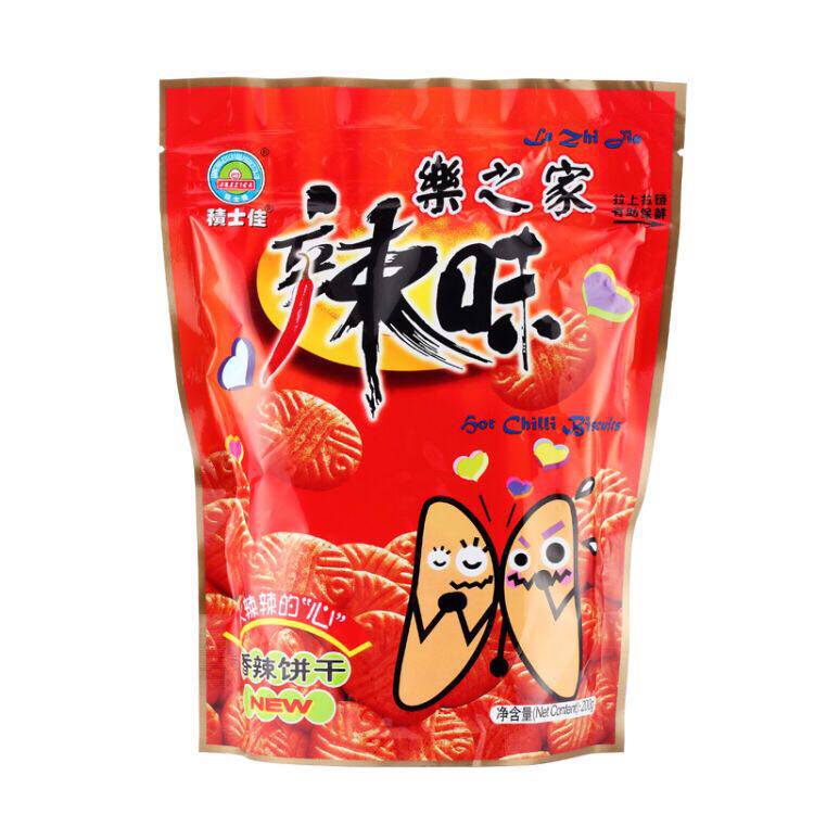 新货5袋包邮 积士佳 乐之家花生饼干200g香辣南乳海苔味休闲