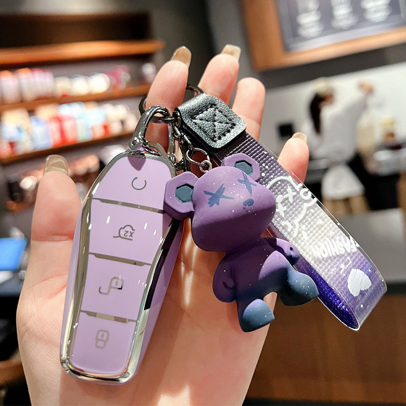 比亚迪海豚卡通色系钥匙包