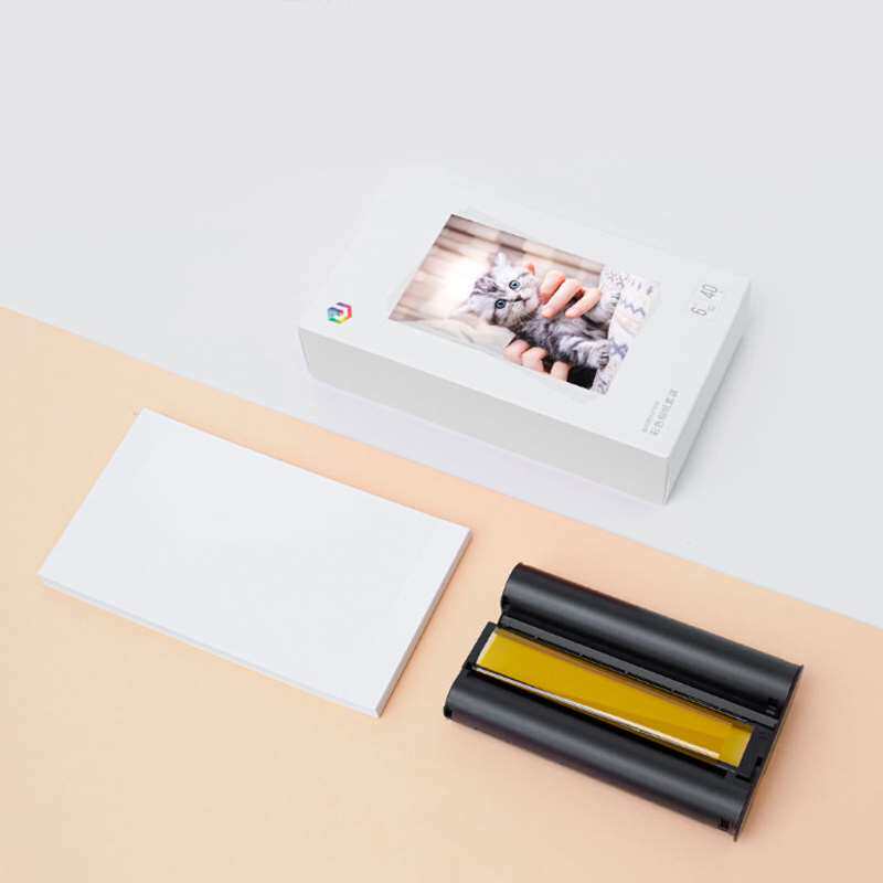 极印原装留声手机照片打印机打印纸6寸6英寸40张热升华色带彩色相