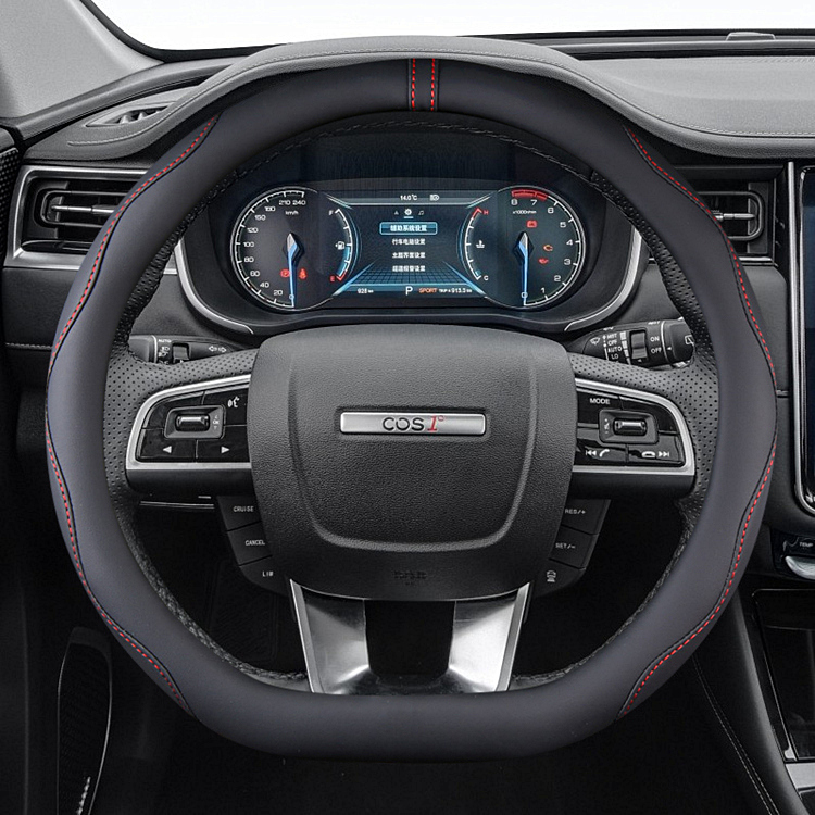 牧艺四季通用真皮运动方向盘套