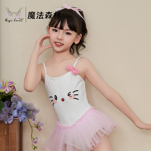 女童蝴蝶结芭蕾舞蹈服蓬蓬裙