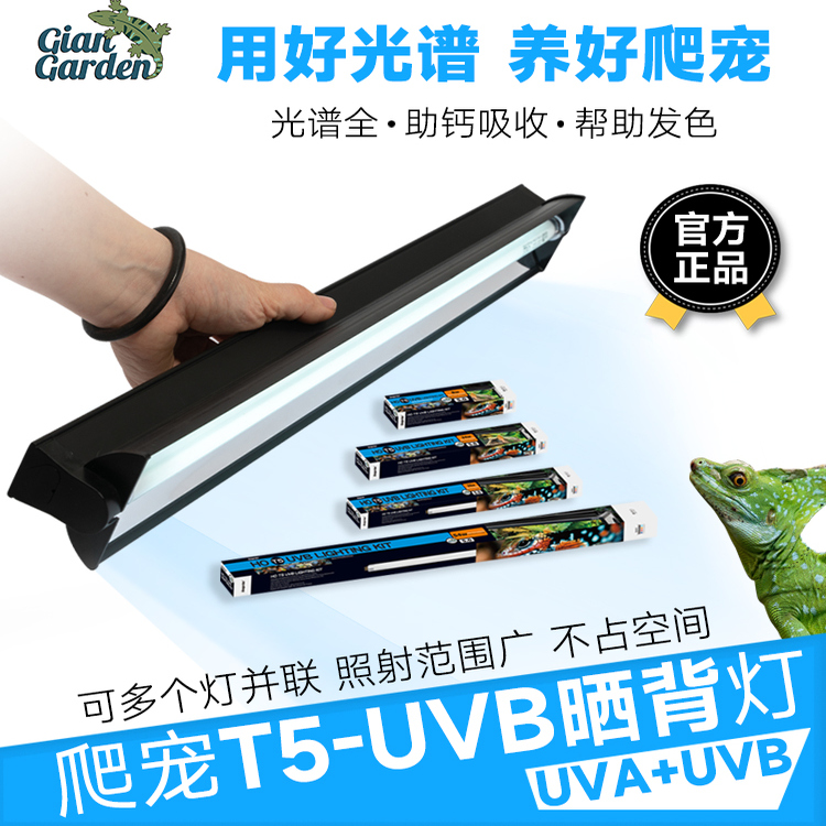 爬宠UVB补钙灯乌龟晒背灯灯罩套装陆龟鬃狮蜥蜴UVB晒背补钙T5灯具