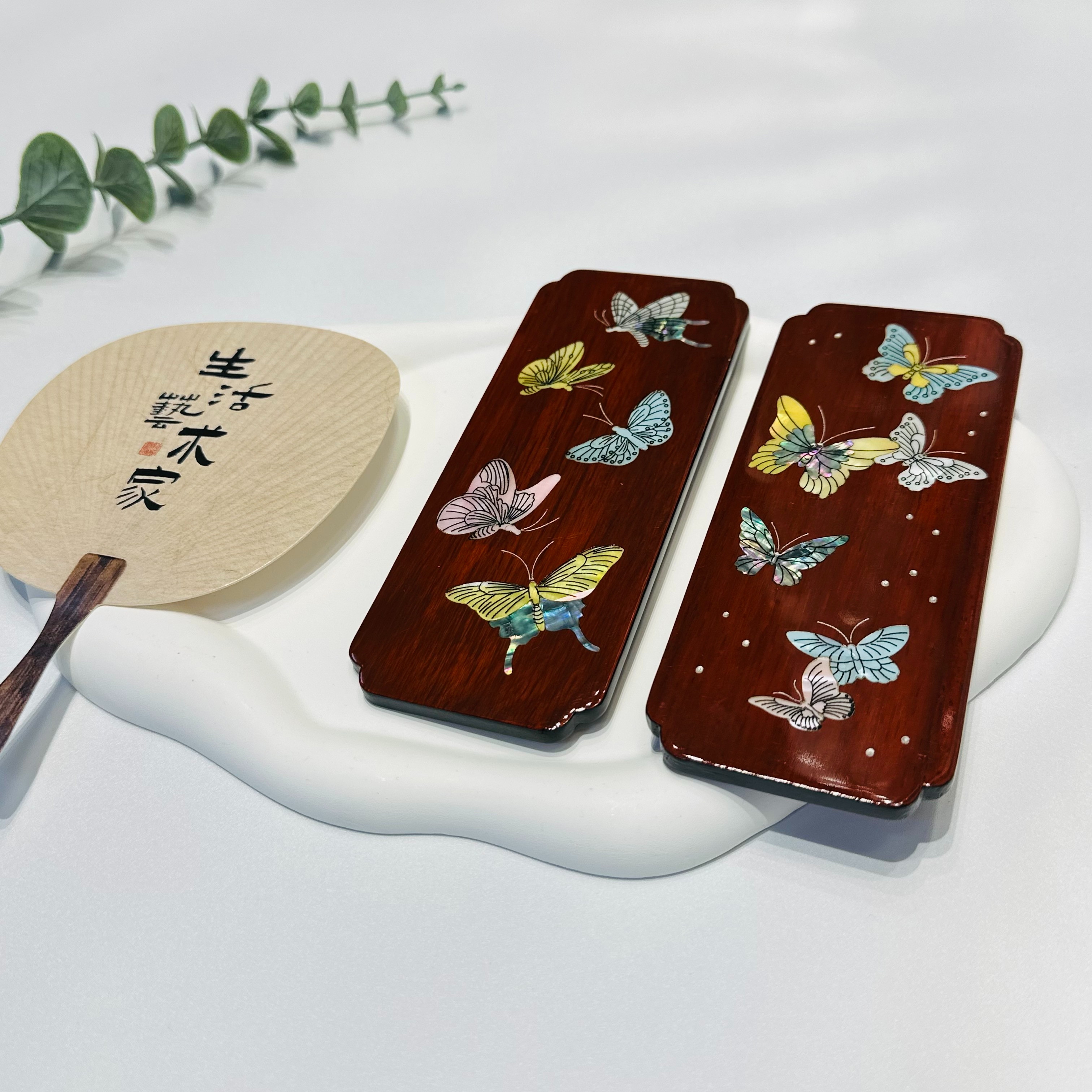 天然古筝指甲收纳板