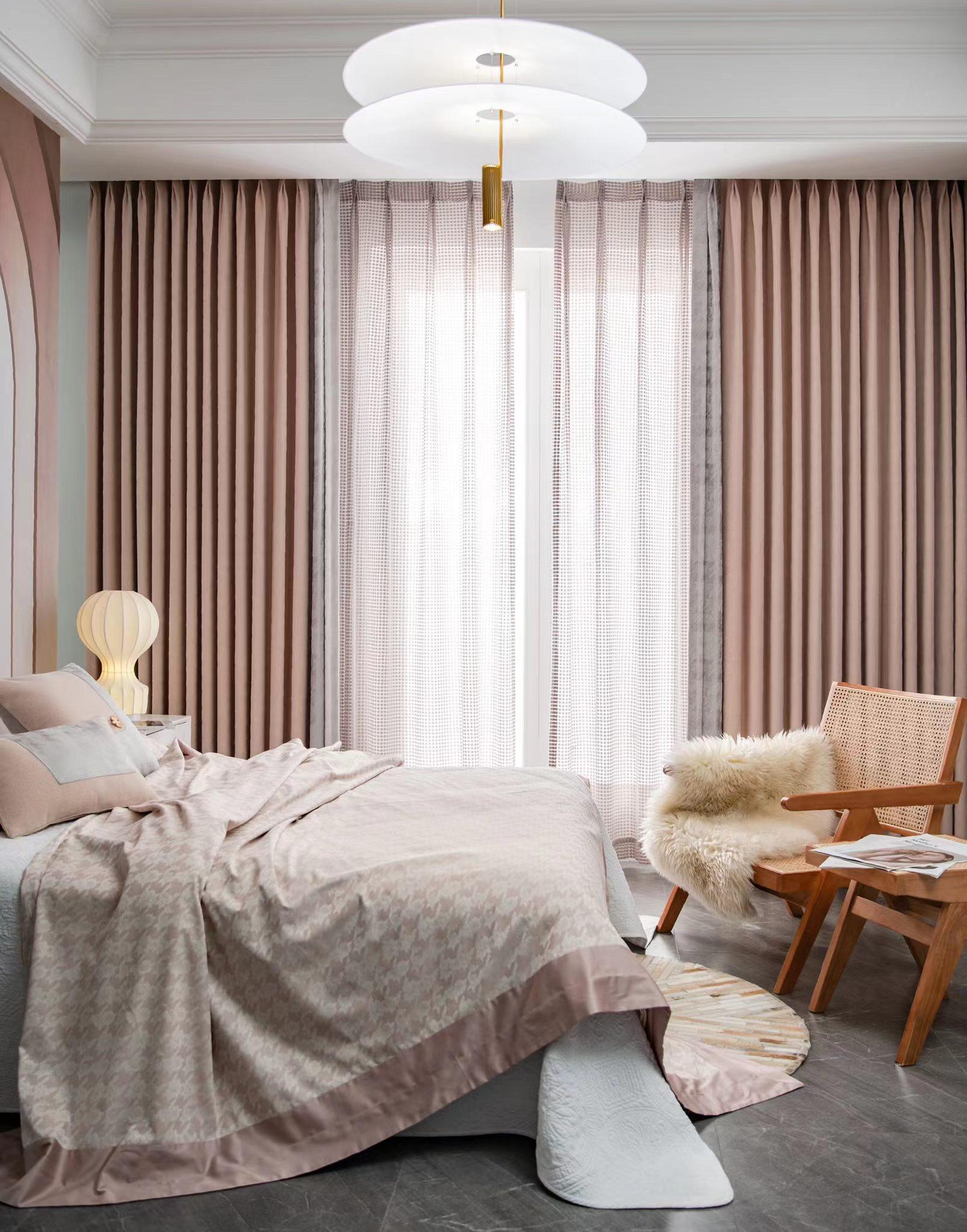 摩力克窗帘现代简美式轻奢风新款客厅卧室遮光高精密客厅隔热定制