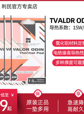 利民VALOR ODIN 95x50mm硅脂垫导热片 导热垫 120x120mm 笔记本电脑散热硅胶片 显存南北桥CPU硅胶片
