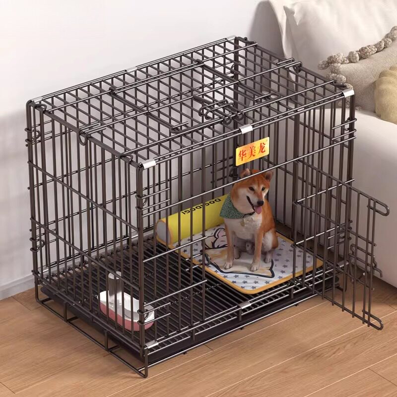 加粗加固宠物笼子带厕所可折叠犬