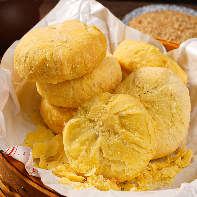 黄庄酥皮月饼正宗统手工咸蛋五仁黄板栗软皮酥皮点心下午茶点零食