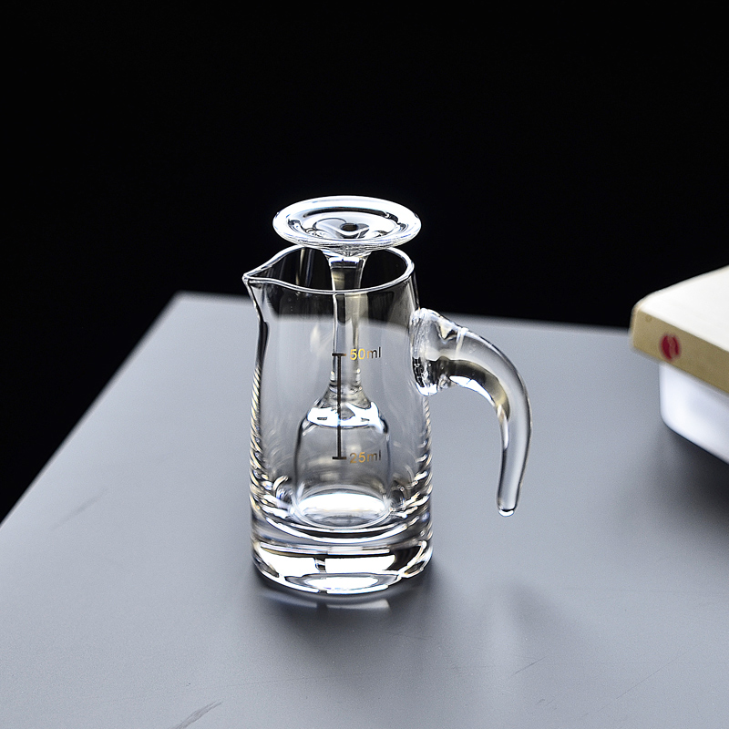 一两分酒器家用手工白酒杯套装一壶一杯小号一口高脚烈酒杯带刻度