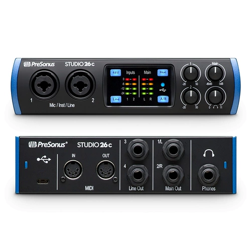 Presonus purisana Studio26c Sound Card Установка Audio Bard USB -интерфейс USB -интерфейс