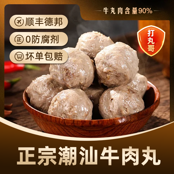 打丸哥潮汕正宗新鲜牛肉丸4斤8袋