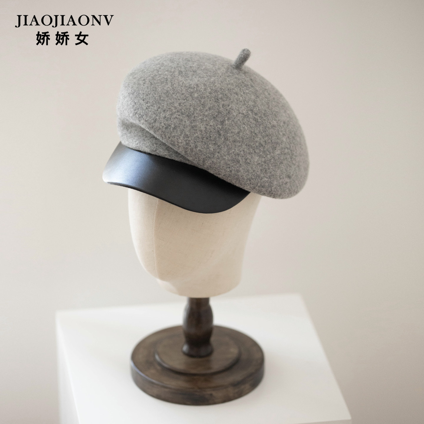 JIAOJIAONV正品含羊毛贝雷帽高级定制版型画家帽英伦风报童帽女冬,服饰配件/皮带/帽子/围巾,帽子,淘宝优惠券,粉丝福利购,淘宝优惠卷
