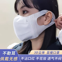 一次性3d立体显脸小女冬季白色口罩