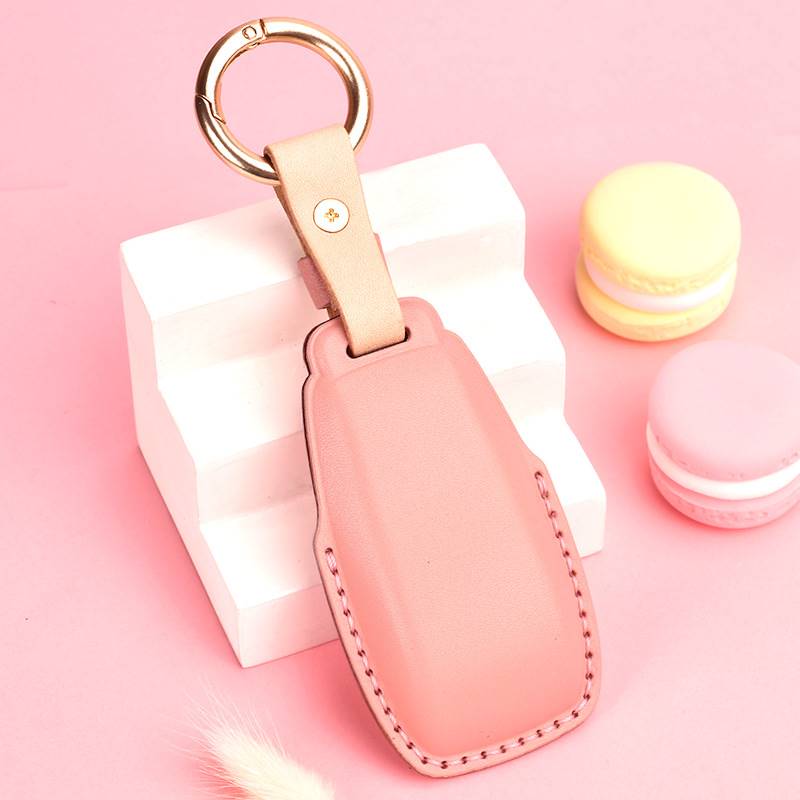 2022新款奔驰钥匙套e300l包glc壳c260l扣e200汽车真皮女士红色粉b