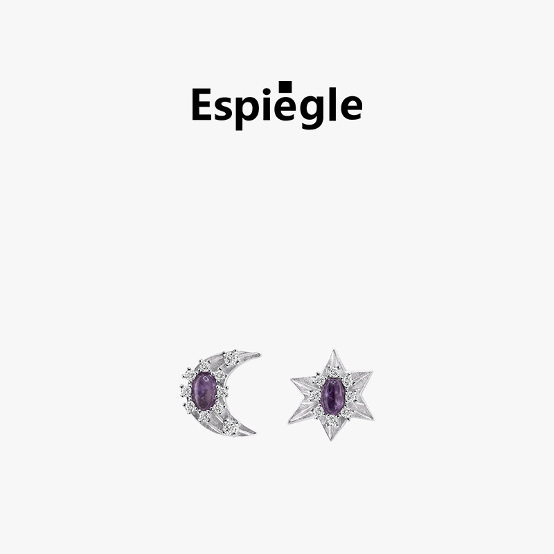 Espiegle辉夜自由体操系列星辰与月亮宝石耳饰
