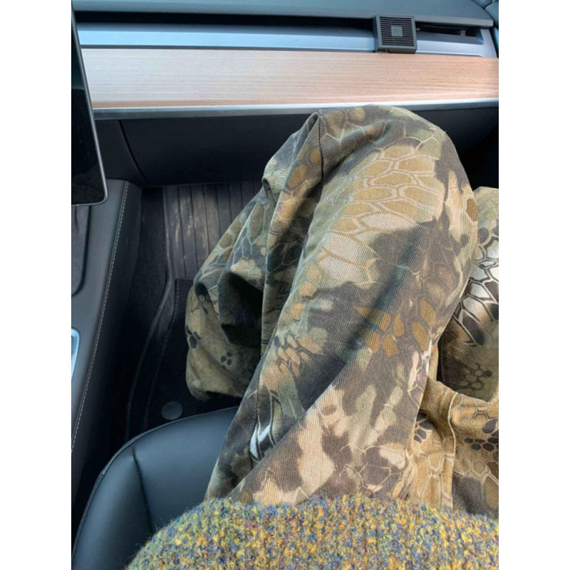 Cleanfit复古帆布迷彩牛仔裤