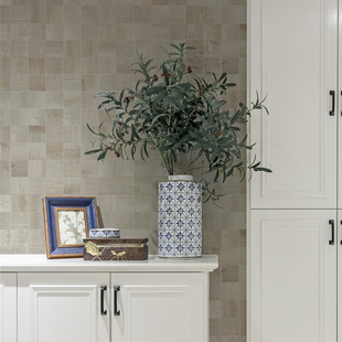 科拉莫 矩木系列 复古木纹原木风田园风自粘马赛克卧室客厅书房